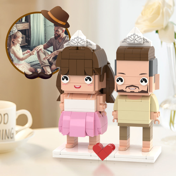 Gifts for Father Full Custom 2 People Brick Figures Custom Brick Figures Small Particle Block Toy