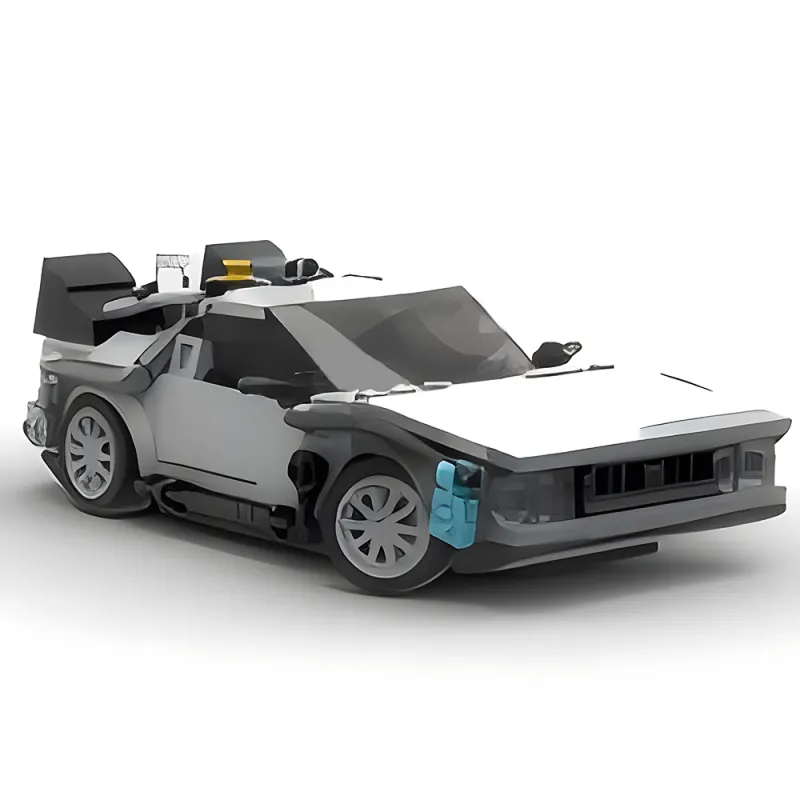 Back to the Future Time Machine DeLorean (MOC58776) Creative Vehicle Racing Car Building Blocks Construction Toy Brick Figures Gift