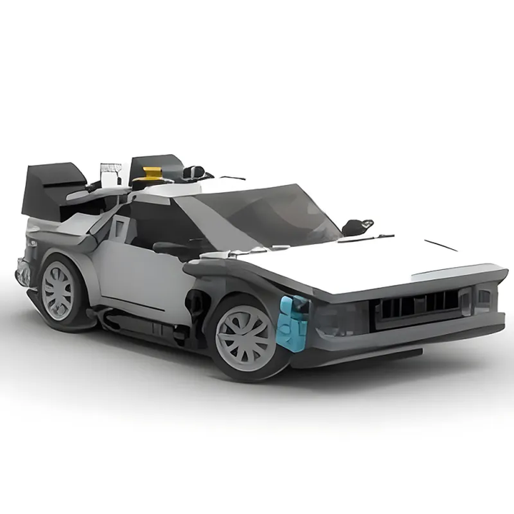Back to the Future Time Machine DeLorean (MOC58776) Creative Vehicle Racing Car Building Blocks Construction Toy Brick Figures Gift