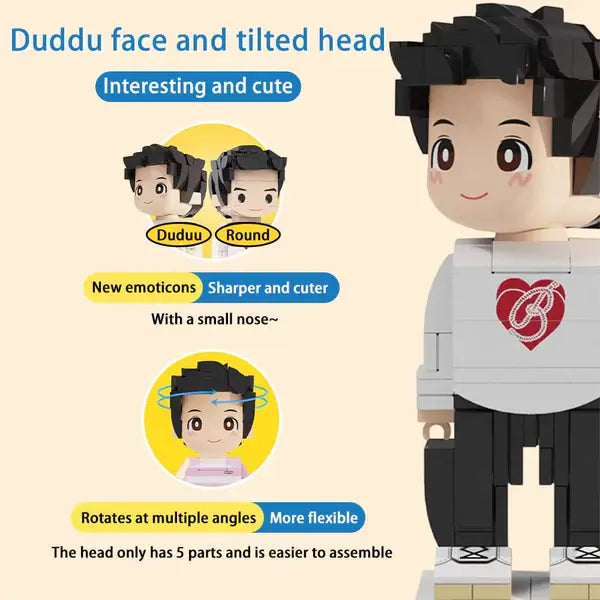 Full Body Customizable 1 Person Brick Figure Custom Photo Brick Figure Graduation Gift