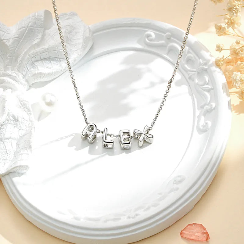 Personalized 3D Bubble Letters Name Necklace Fantastic Gift for All Your Loved Ones