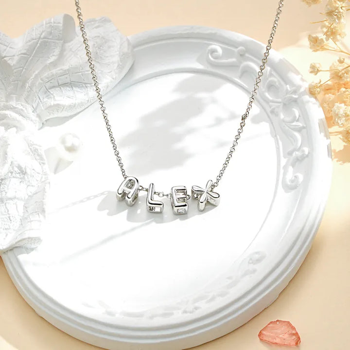 Personalized 3D Bubble Letters Name Necklace Fantastic Gift for All Your Loved Ones