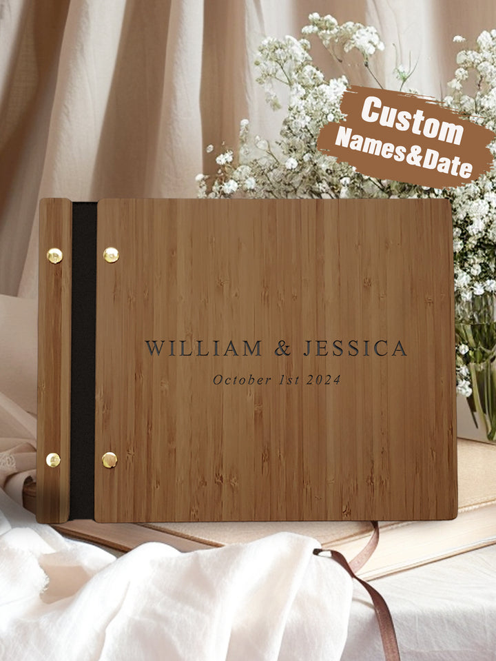 Custom Engraved Wooden Wedding Guest Books
