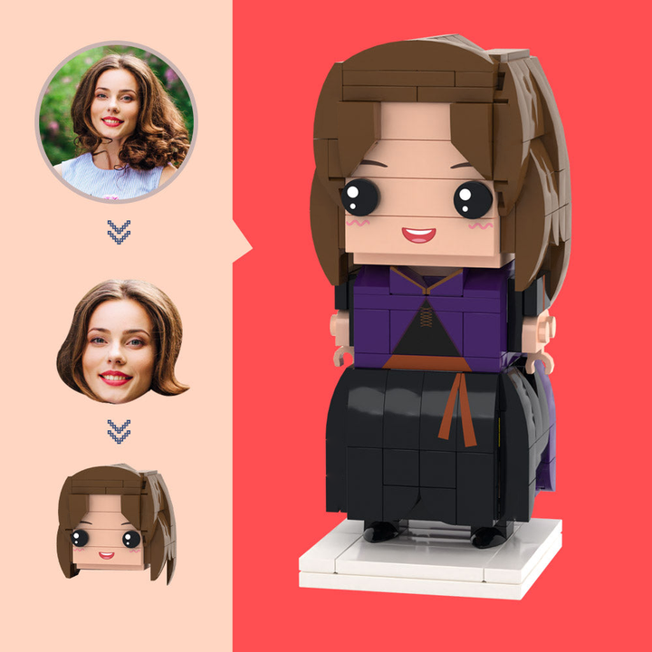 Personalized Head Girl Brick Figures Small Particle Block Toy