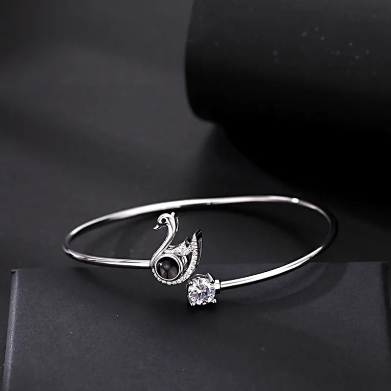 Custom Projection Bracelet Personalized Photo Bracelet Heart Jewelry Gift for Her