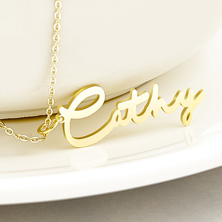 Custom Personalized Signature Style Name Necklace