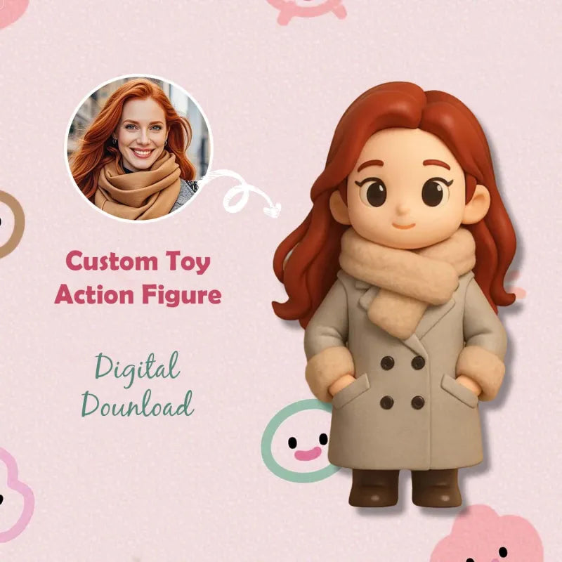 Custom 2 People 3D Mini Figure From Your Photo Personalized Toy Figure Gifts For Couple