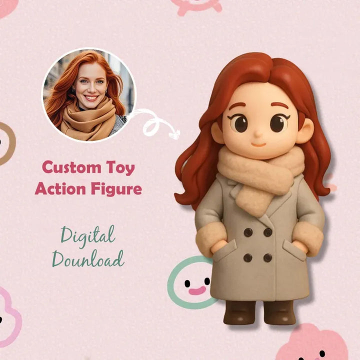 Custom 2 People 3D Mini Figure From Your Photo Personalized Toy Figure Gifts For Couple