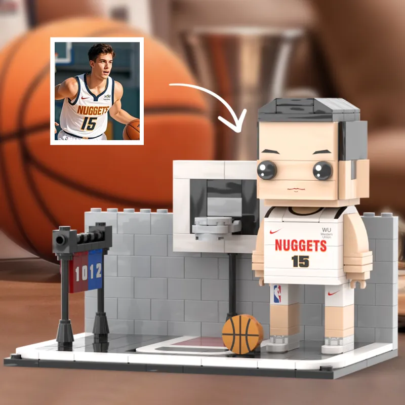 Full Body Customized Basketball Brick Figure – Personalized Gift for Basketball Player, Unique Birthday or Valentine’s Gift