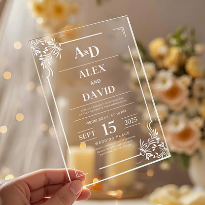 Personalized Acrylic Wedding Invitation Party Invitations