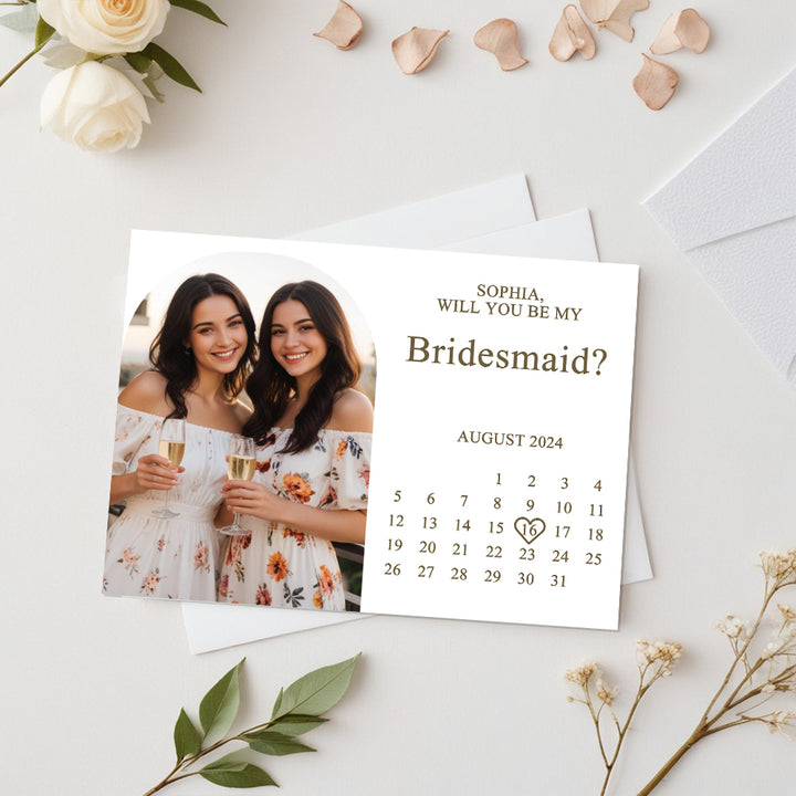 Personalized Bridesmaid Proposal Card Will You Be My Bridesmaid Wedding Date Card