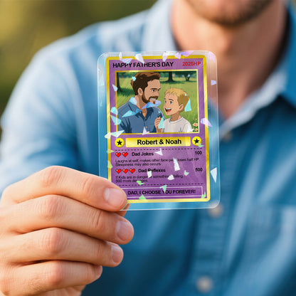 Custom Father's Day Poke Card Father's Day Gift For Dad Custom Poke Present
