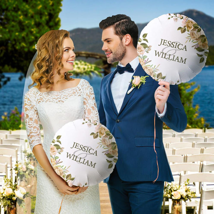 Personalized Name Balloons Wedding Marriage Anniversary Party Decorations Supplies