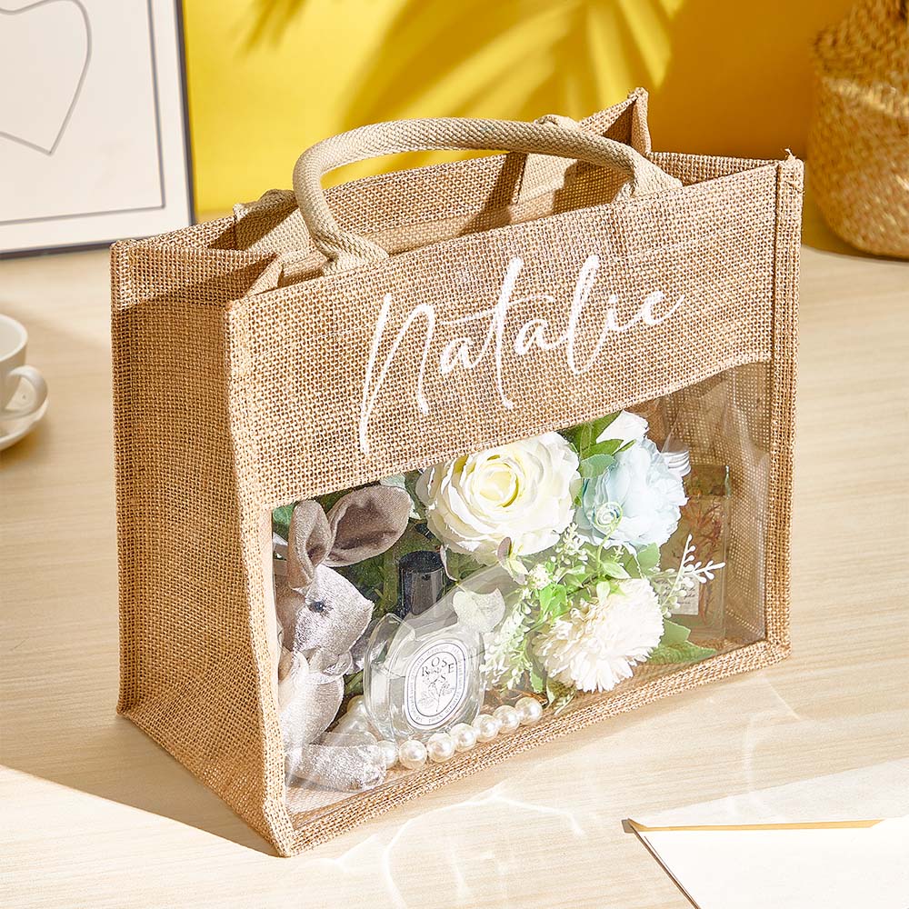 Personalized Bridesmaid Proposal Bags Monogram Tote Bag Wedding Gift for Her