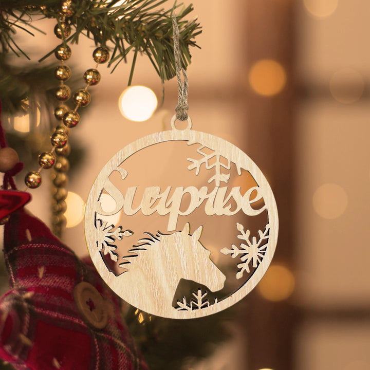 Customized Christmas Tree Ornament Hanging Decoration with Horse