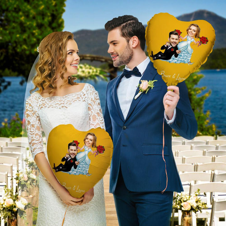 Personalized Face Balloons for Party Engagement Wedding Anniversary Decorations