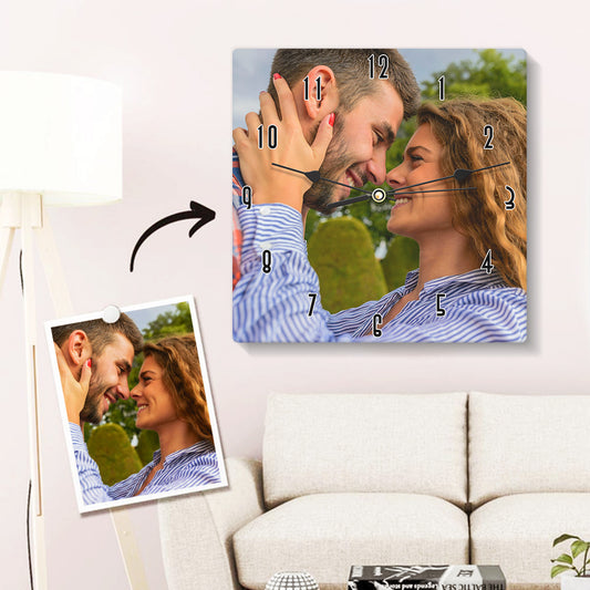 Custom Square Photo Wall Clock