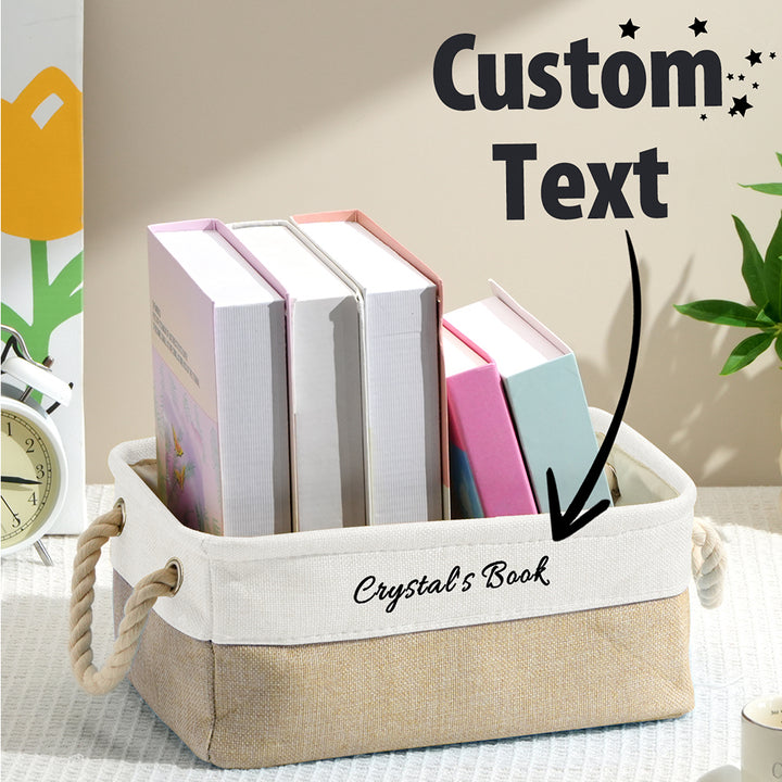 Personalized Name Foldable Script Book Organizer Birthday Gift for Book Lovers