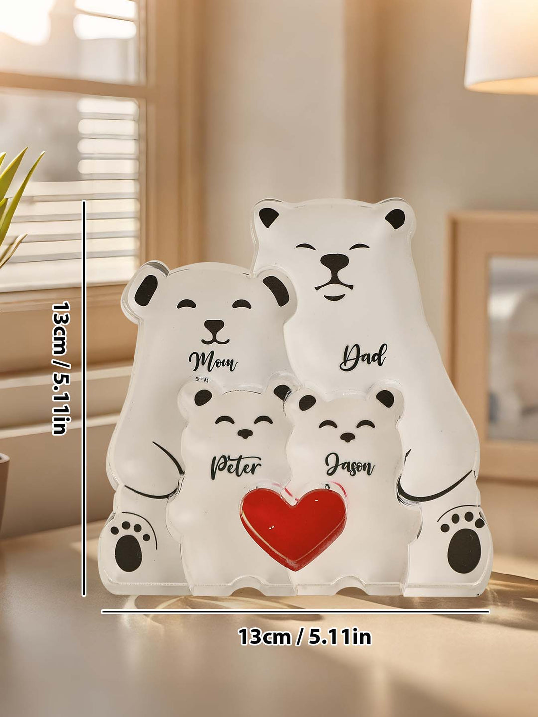 Personalized Bear Puzzle Custom Family Member Names Puzzle Gift for Mother
