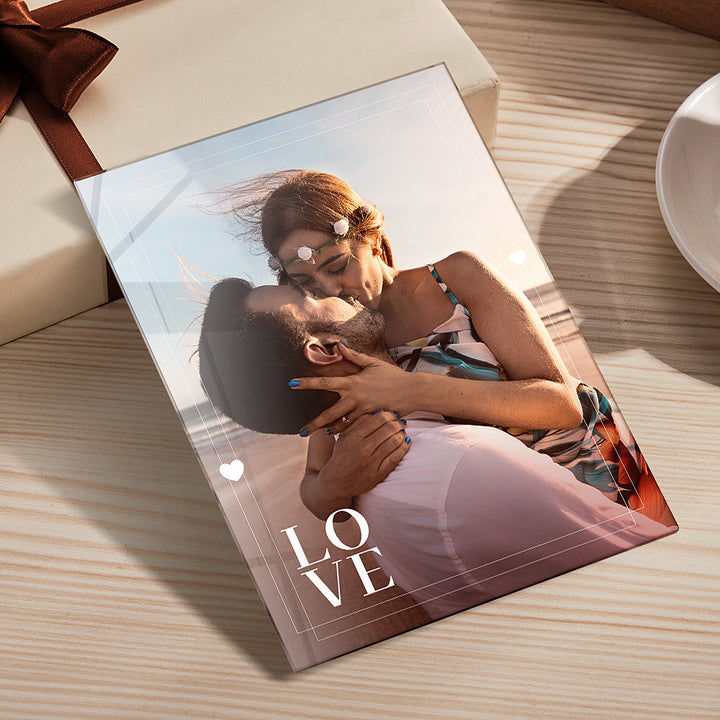 Personalized Love Gift with Photo First Anniversary Plaque Gift for Boyfriend Custom Acrylic Plaque