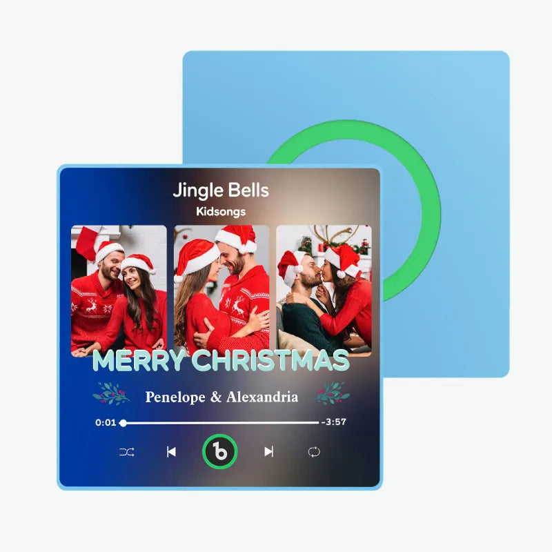 FridgeBeats Framed 4.0 Custom 3 Photos Music Fridge Magnet FridgeBeats Pro Supports Bluetooth Connectivity Christmas Gifts