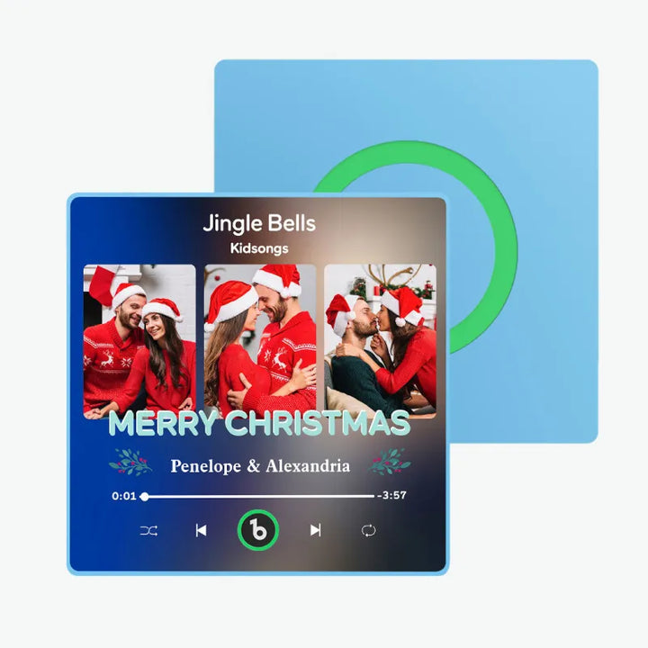 FridgeBeats Framed 4.0 Custom 3 Photos Music Fridge Magnet FridgeBeats Pro Supports Bluetooth Connectivity Christmas Gifts