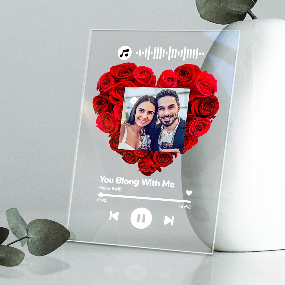 Custom Rose Plauqe  Personalized Night Light Romantic & Sentimental Birthday Gifts For Boyfriend