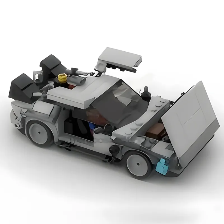 Back to the Future Time Machine DeLorean (MOC58776) Creative Vehicle Racing Car Building Blocks Construction Toy Brick Figures Gift