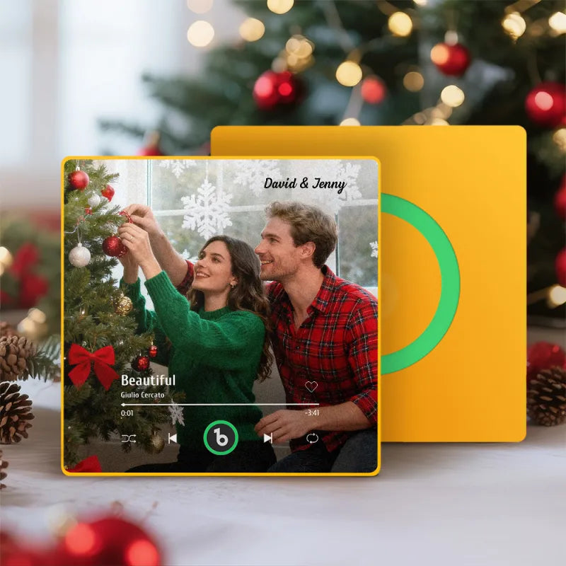 FridgeBeats Framed 4.0 Custom Music Fridge Magnet with Colorful Frame Album Fridge Magnet Wall Sticker Christmas Gifts