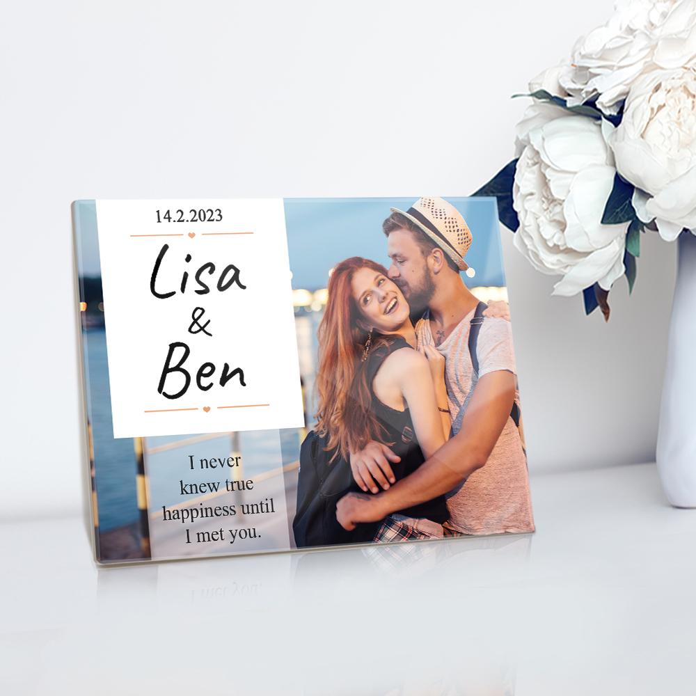 Custom Photo And Name Glass Plaque