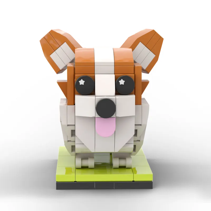 Fully Body Customizable Corgi 1 Dog Photo Custom Brick Figures Small Particle Block Brick Me Figures Customized Corgi Only