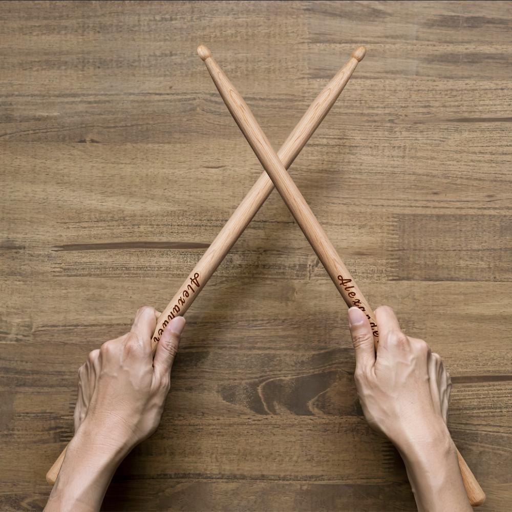 Custom Engraved Drumsticks for Drummer
