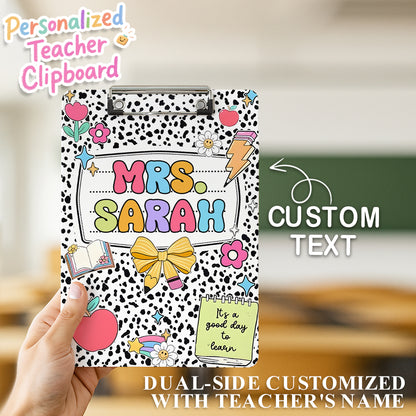 Custom Text Name Folder with Cute Stationery Design – Teacher's Day & Back to School Gift