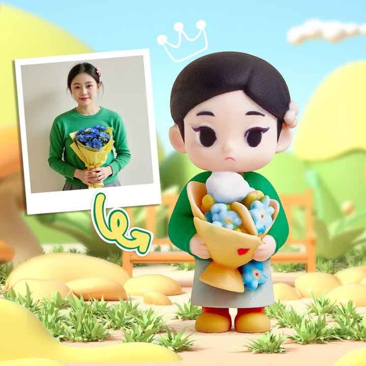 Custom Made 3D Mini Figure Office Desk Figurine Based on Your Picture Cute and Professional Style