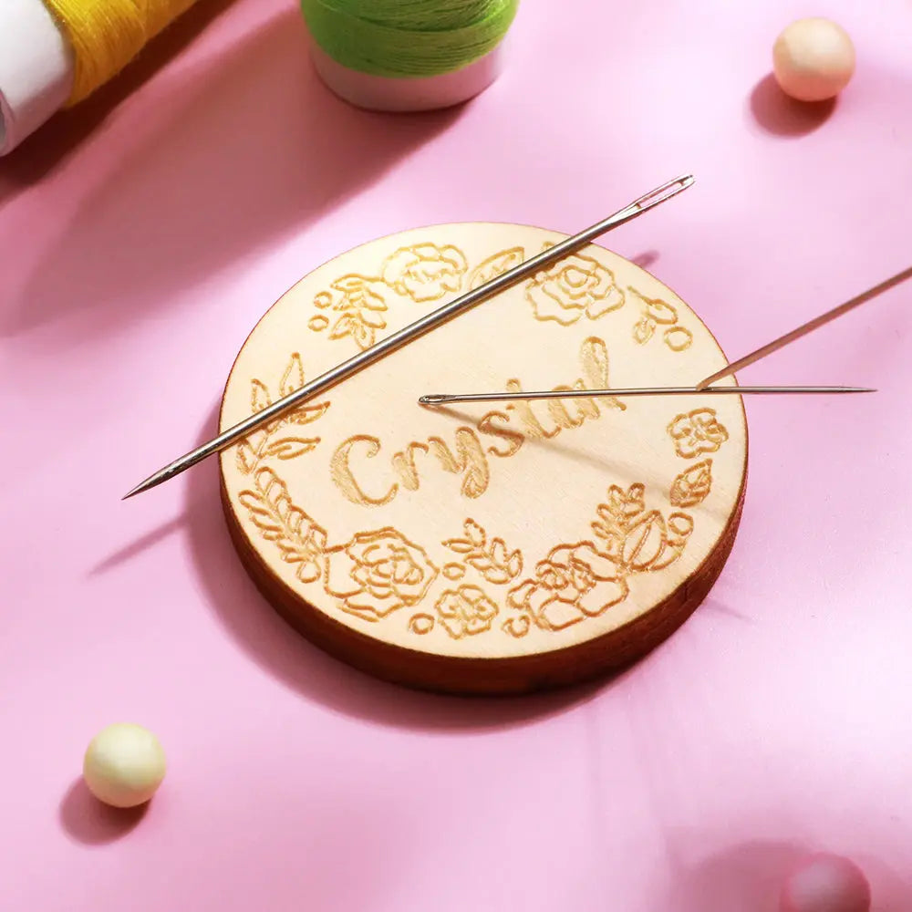 Personalized Flower Magnetic Needle Holder with Engraved Name Birthday Gift for Sewing Lovers