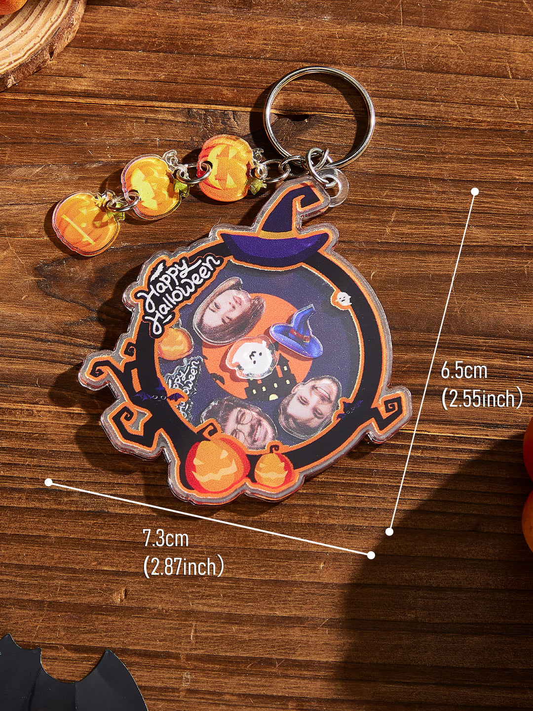 Personalized Hallowmas Keychain with Face Funny Keychain for Hallowmas Gifts