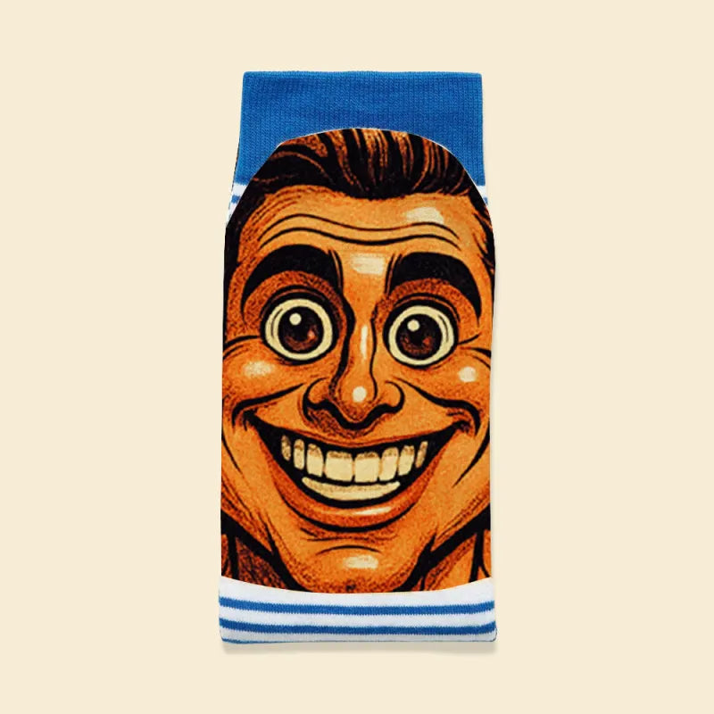 Custom Face Funny Socks Cartoon Style Photo Gifts for Him Her