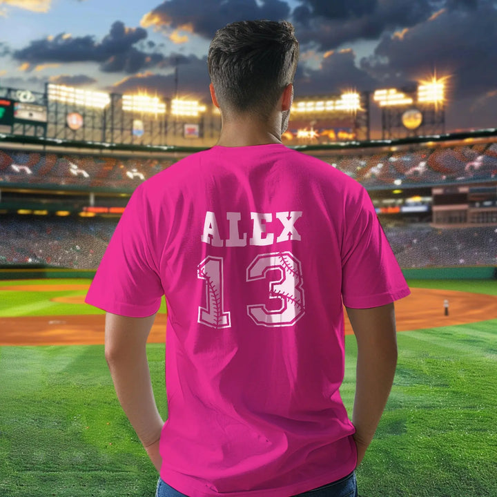 Personalized Baseball Name & Number Sports T-Shirt Back to School Gifts