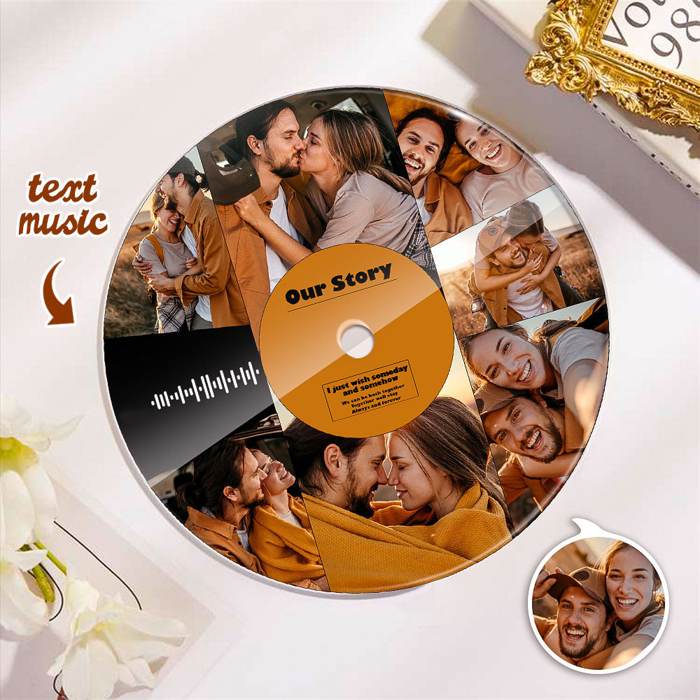 Custom Scannable Music Acrylic Photo Record Plaque 20*20cm