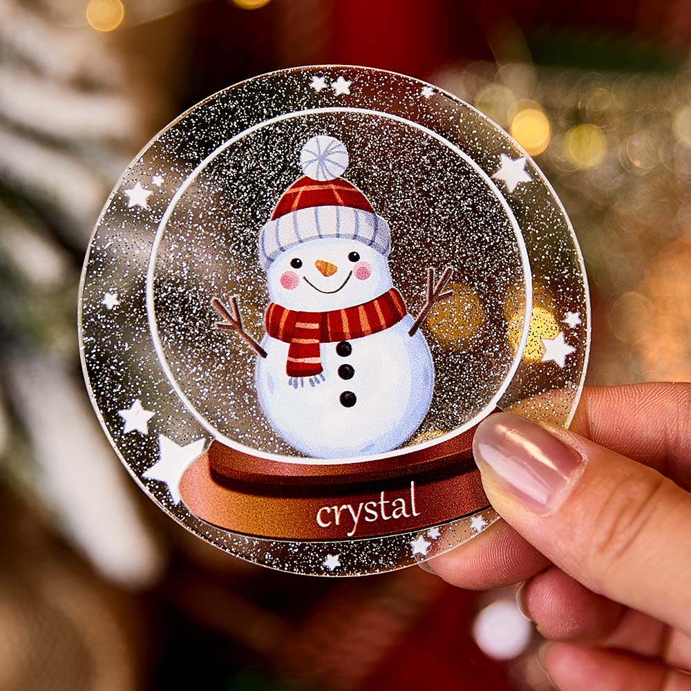 Personalized Christmas Fridge Magnet with Name Snowman Refrigerator Magnet for Christmas Gift