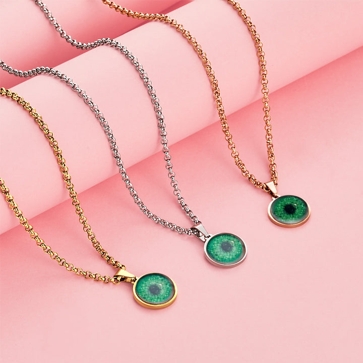 Personalized Eye Photo Necklace – Custom Pupil Pendant Unique Valentine’s Day Gift