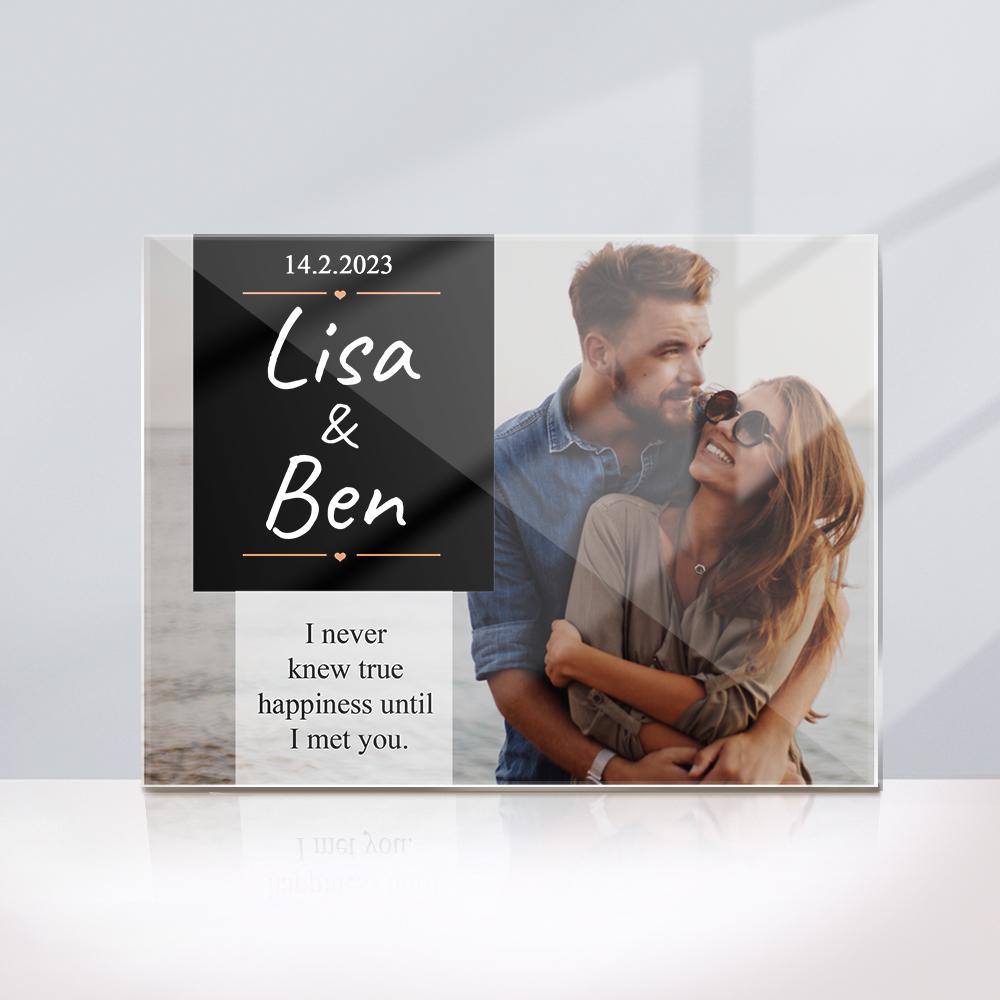 Custom Photo And Name Glass Plaque