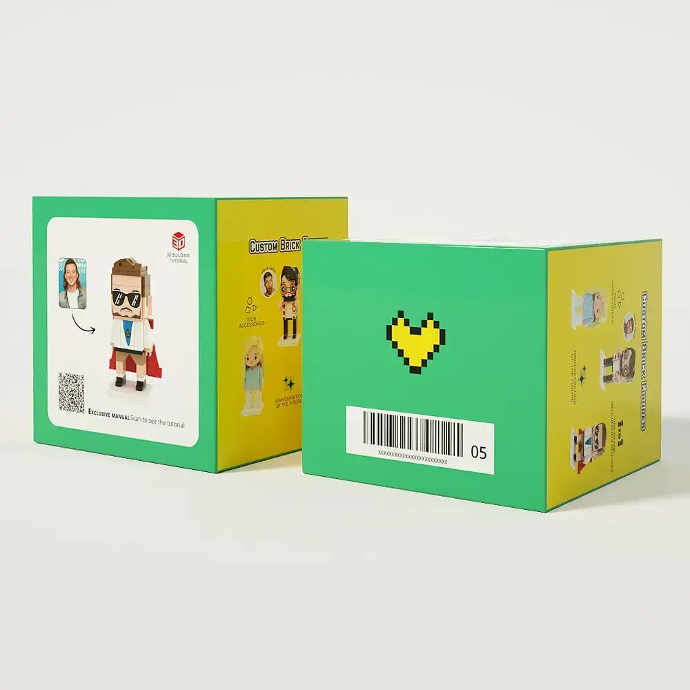 Gifts for Dad Custom Head Brick Figures NO.1 Dad Brick Figures Small Particle Block Toy