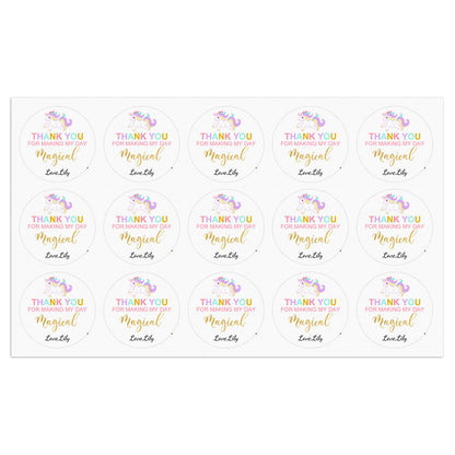 Personalized Thank You Stickers Round Wedding Birthday Favor labels for Gifts