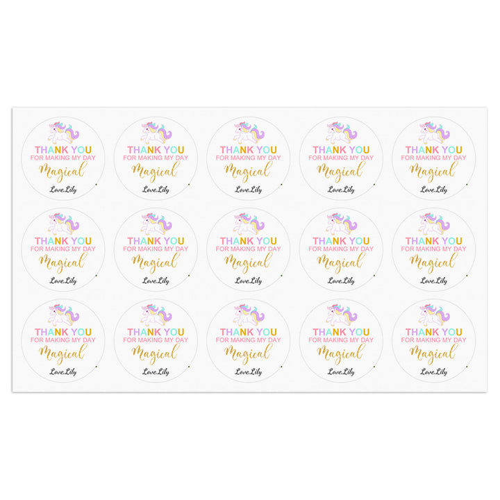 Personalized Thank You Stickers Round Wedding Birthday Favor labels for Gifts