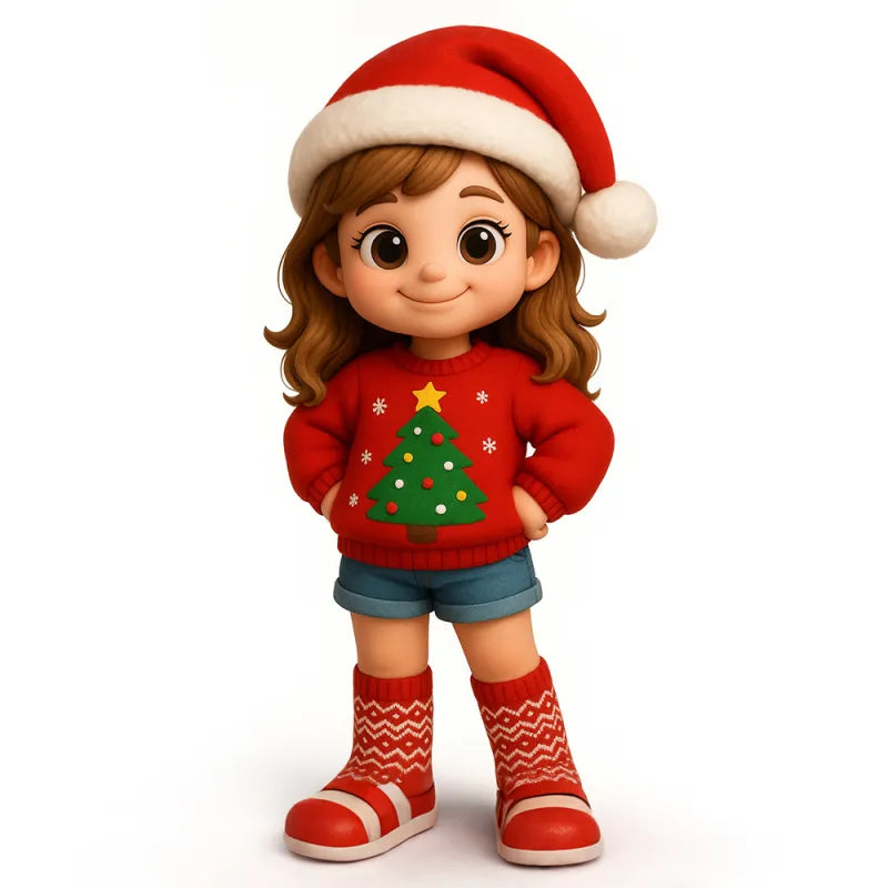 Custom Cute 3D Mini Figure Christmas Desk Figurine Based on Your Picture Cute and Professional Style Christmas Gift