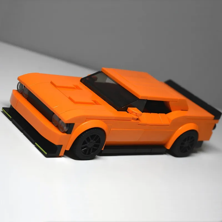 Dodge Challenger SRT Hellcat Creative Vehicle Racing Car Building Blocks Construction Toy Brick Figures Gift for Car Lover