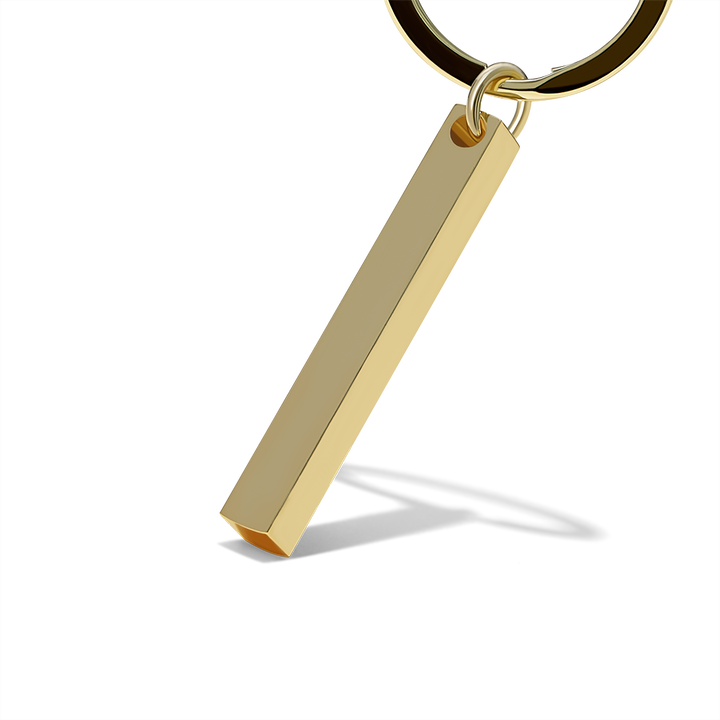 Personalized 3D Bar Keychain Engraved Music Code Key Chain