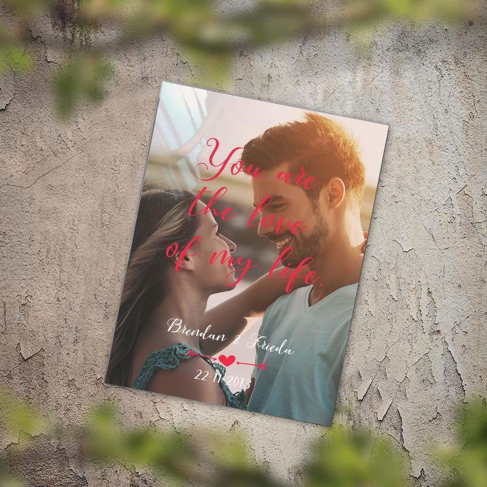 Art Personalized Acrylic Frame Dating Anniversary Photo Plaque Gift