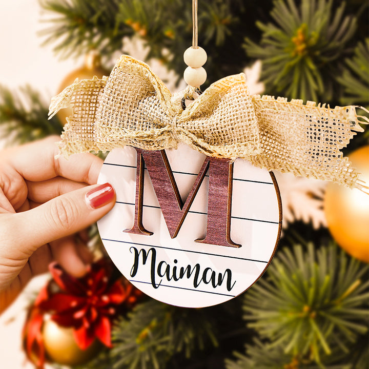 Personalized Family Name Christmas Ornament Monogram Ornament for Christmas Gift